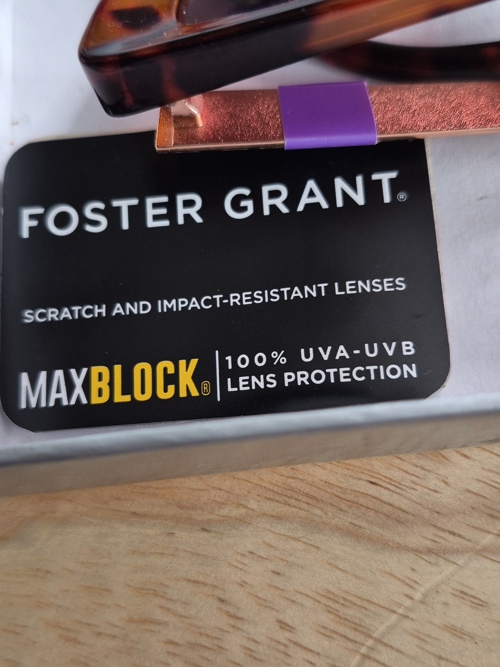 Foster Grant Tortoiseshell Cat-Eye Sunglasses with Brown Gradient Lenses - Picture 3 of 4